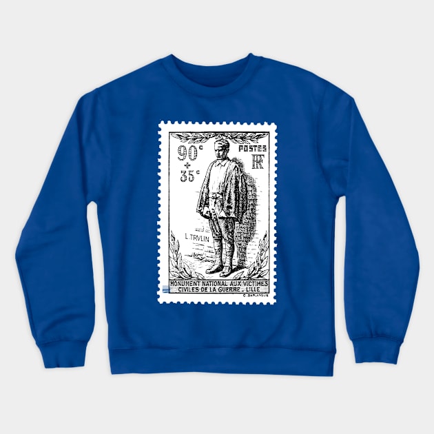 Vintage French / France Postage Stamp Design Crewneck Sweatshirt by CultOfRomance